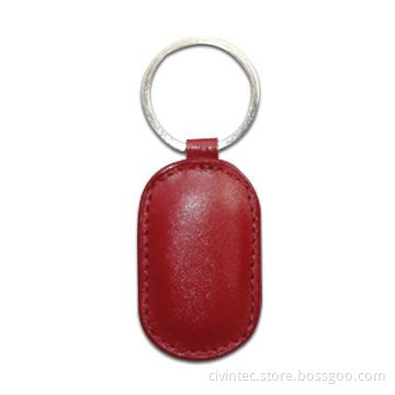 PVC Keyfob Transponder, Made of Leather, Customized Sizes Available